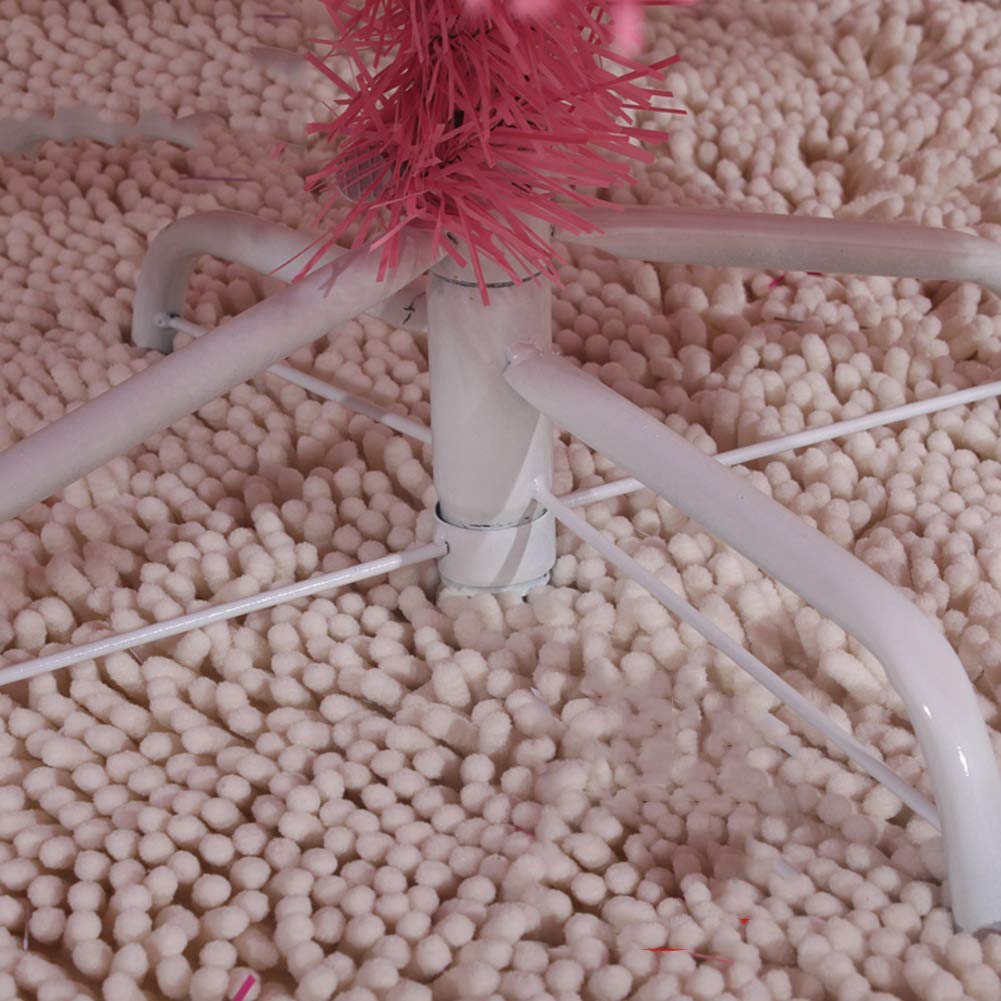 Albero di Natale Artificiale con Crittografia, 6,8 Piedi in PVC Premium con Cerniera, Decorazione Natalizia, Albero di Pino Natalizio per Interni, Facile da Montare Crist,Pink,180cm(6Ft)