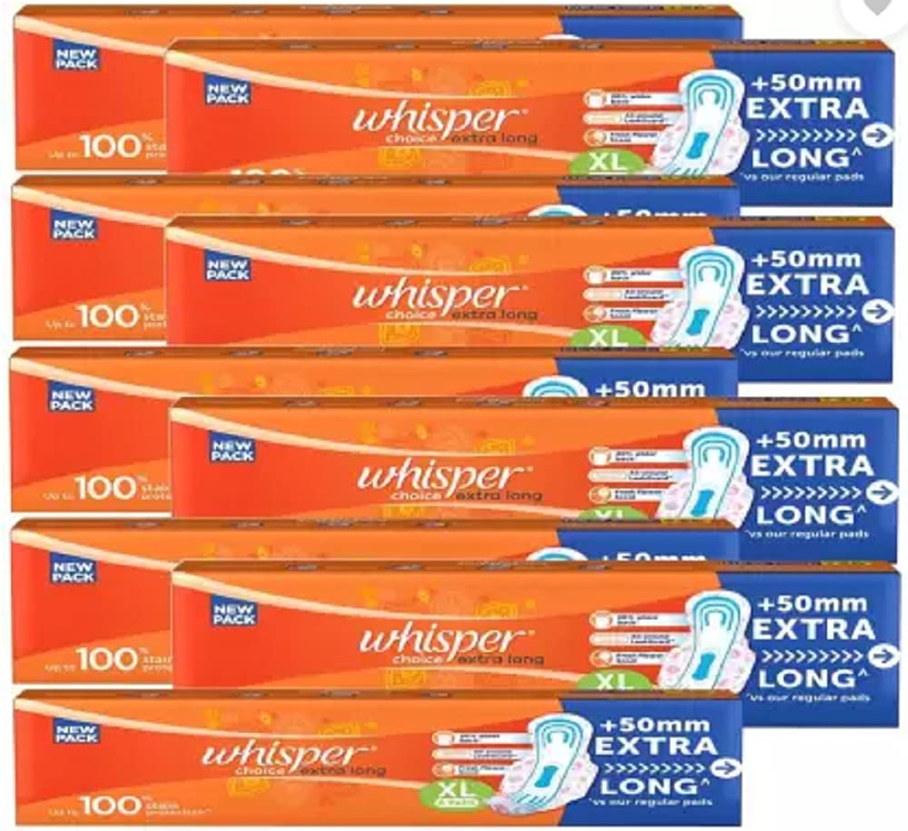Whisper Choice Extra Large Size (Pack Of 54 Pads) Sanitary Pad