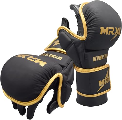 Miniatura 4 de MRX MMA - Guantes de agarre de protección profesional, 7 onzas, Muay Thai, entrenamiento, kickboxing, boxeo, boxeo, boxeo, boxeo, boxeo, boxeo,
