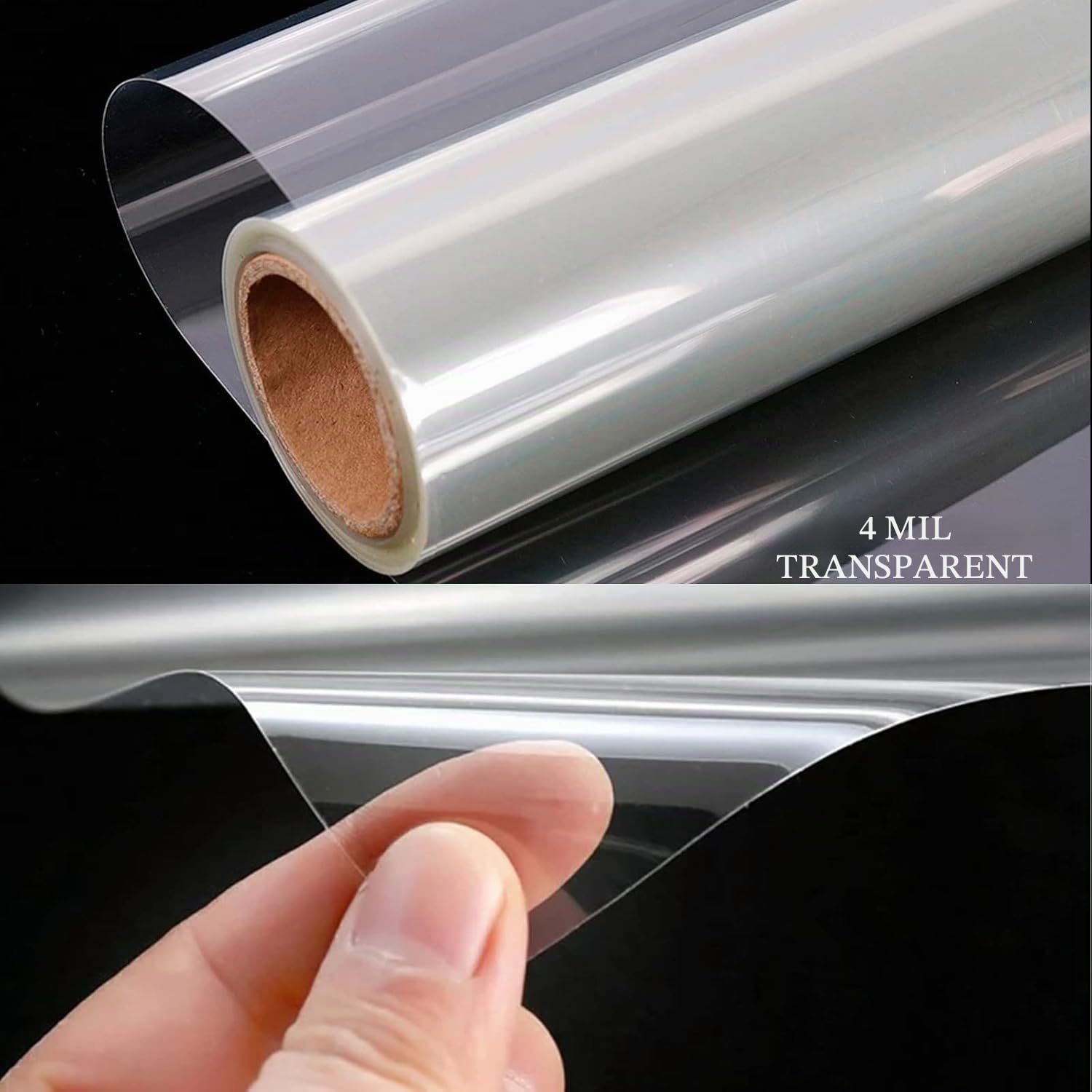 Shackcom Film de Sécurité Auto-Adhésif pour Fenêtre Anti-éclats Film de Vitre Protection de Verre Protection UV Autocollant pour Salle de Bain Bureau Chambre Cuisine – 90x1000cm Transparente