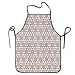 Not Applicable Geometryczny fartuch sukienka dla kobiet kwiatowy wir orientalne koronkowe gałęzie shabby chic wiktoriański klasyczny wzór fartuch rzeźnik ciemny koralowy czarny