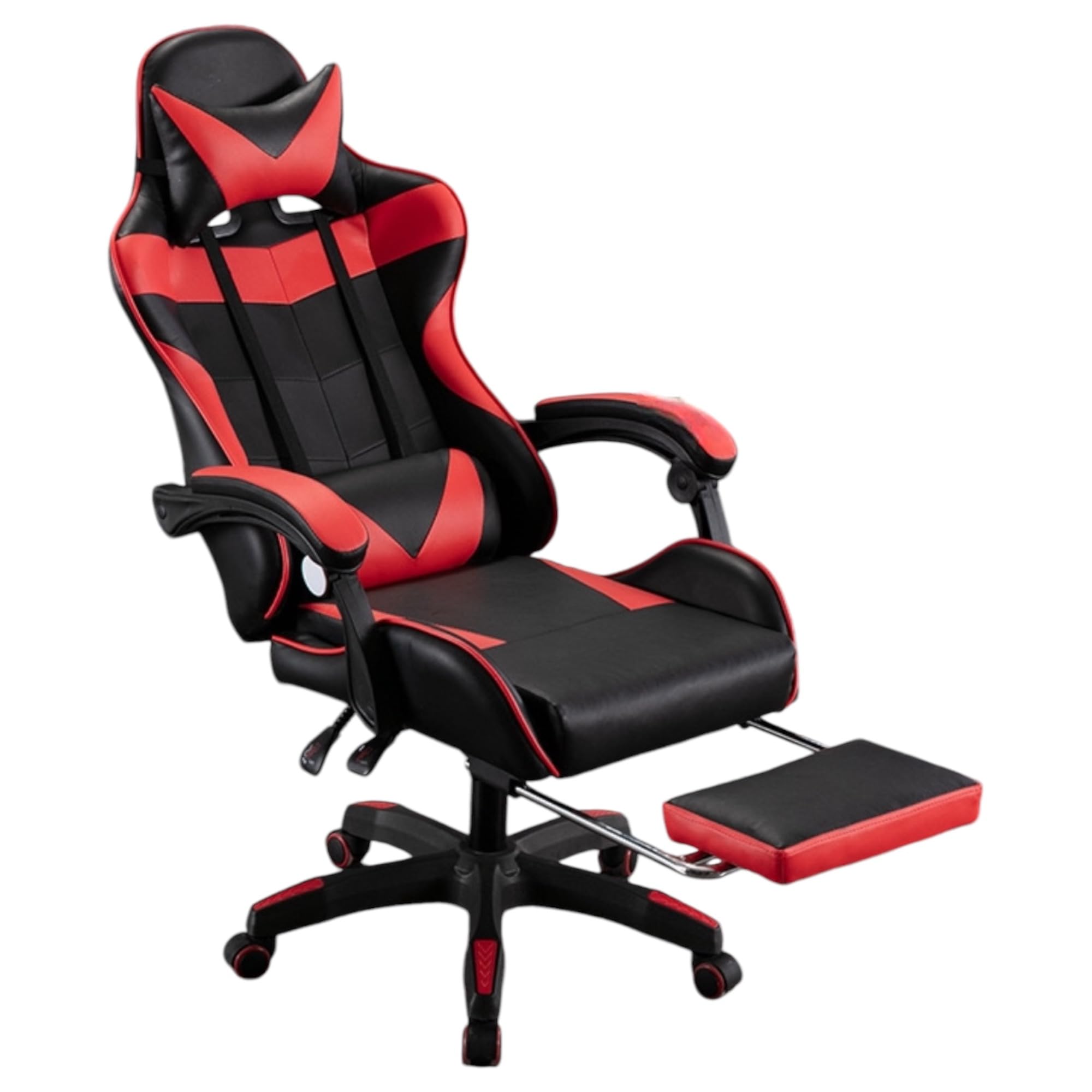 Mi Ko Mi Ka Silla Gaming para Escritorio, Oficina y Juegos Online Giratoria. Silla Cómoda de Altura Ajustable para Gaming ergonómica, de Piel sintética (SILLA-GAMING-813F-ROJO-GJ)
