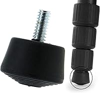 Vista 5 de Pies de trípode de goma antideslizante de 3 piezas, accesorios de fotografía de 1/4", color negro