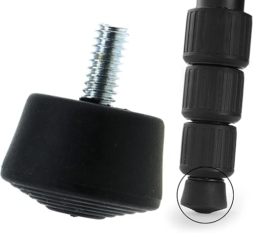 Miniatura 5 de Pies de trípode de goma antideslizante de 3 piezas, accesorios de fotografía de 1/4", color negro