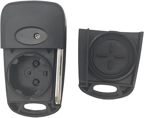 Miniatura 5 de Funda para llavero compatible con Kia Soul 2010-2013 Kia Rio 2012-2014 con tapa sin llave, repuesto para llave de automóvil (1)
