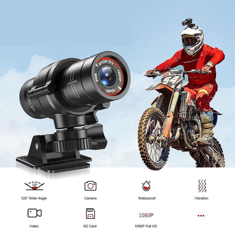 Amazon | Fonykadpt 自転車 バイク ヘルメットカメラ、HD 1080P