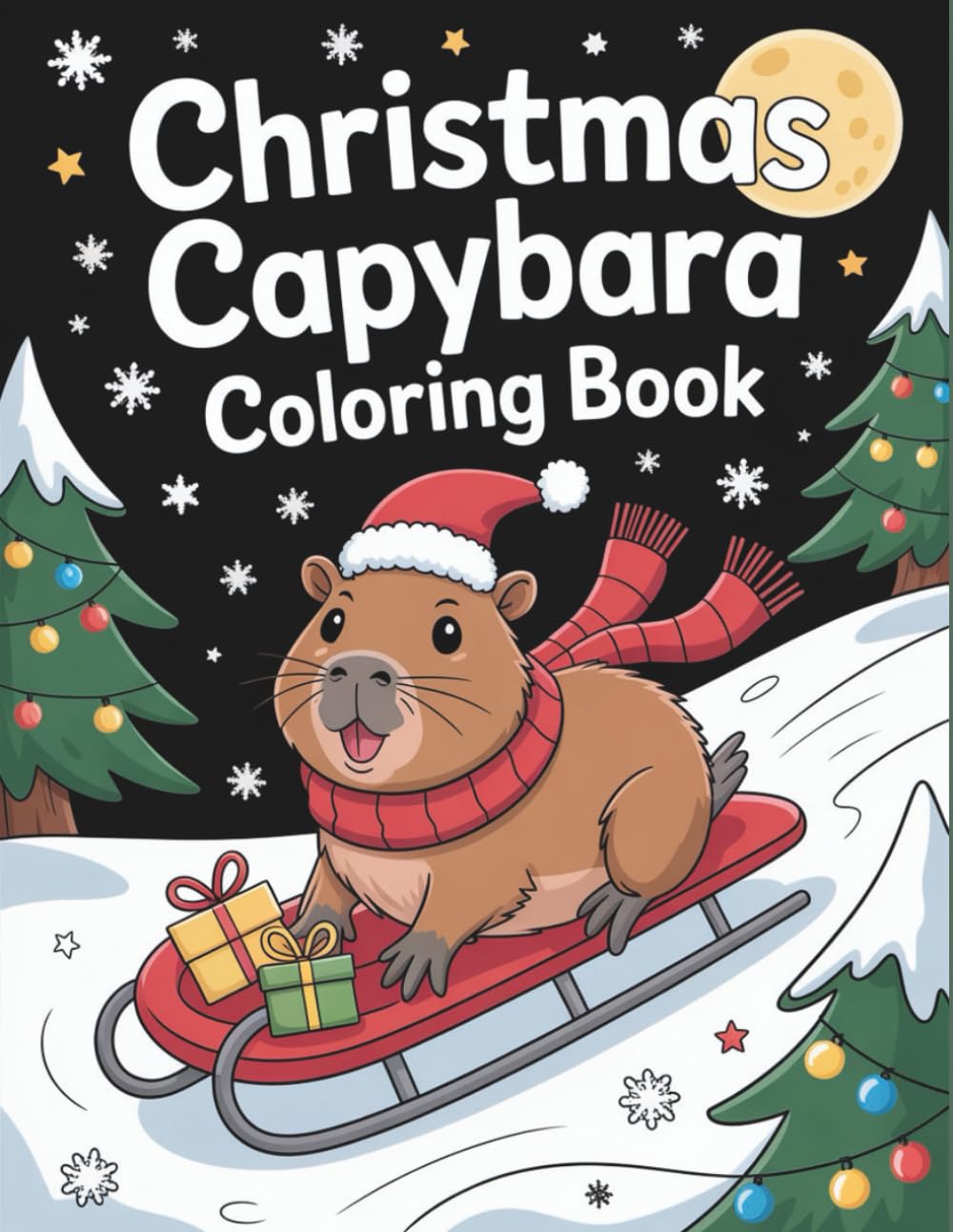 Christmas Capybara: Festive Coloring Adventure with Cozy Capybaras for Kids
