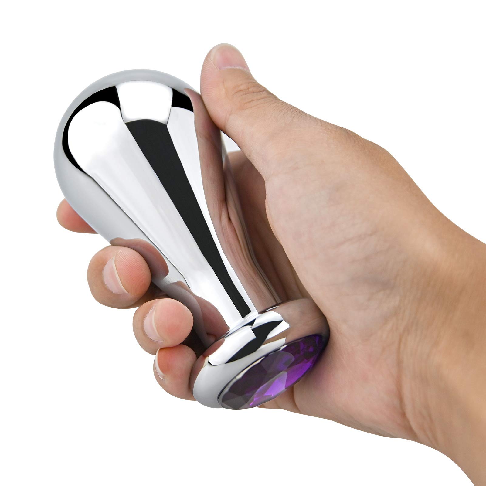 Big Anal Plug Bulb Shape Jewelry Butt Plug Trainer Set Anal assager Sex Toy for Men Women (M)