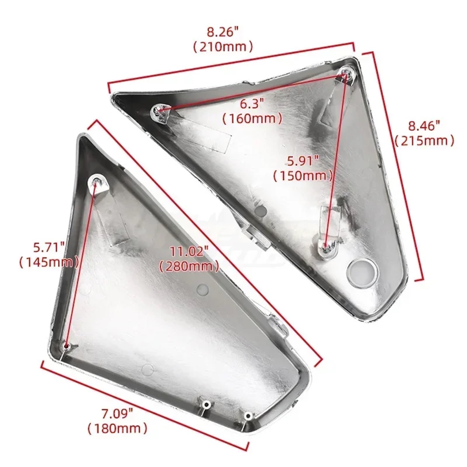 Battery Top Cover Side Battery Cover Chromowane osłony boczne akumulatora motocyklowego, osłona ramy, pasujące do Kawasaki Vulcan VN900 Classic Custom 2006-2020