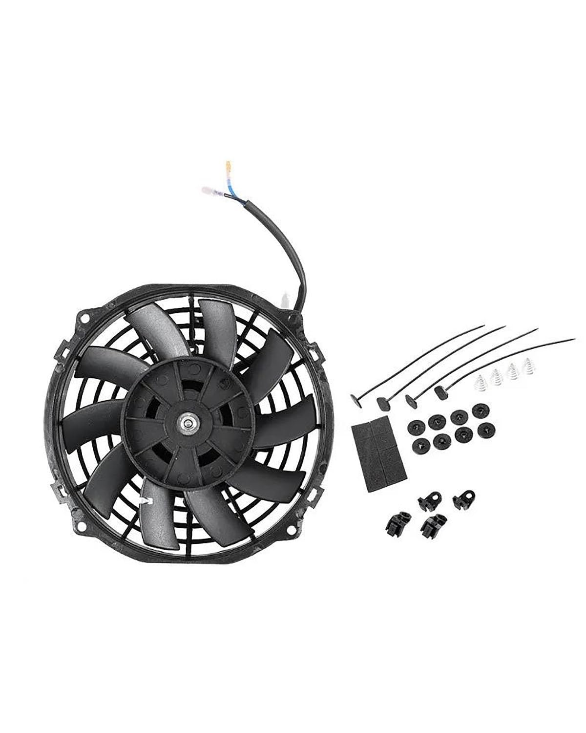 Auto Ventilatore Radiatore KIT ELETTROVENTOLA DA 9" POLLICI RADIATORE RAFFREDDAMENTO OLIO AUTOMOTIVE UNIVERSALE SLIM RAFFREDDAMENTO 12V 80W Engine Cooling Fan Assembly