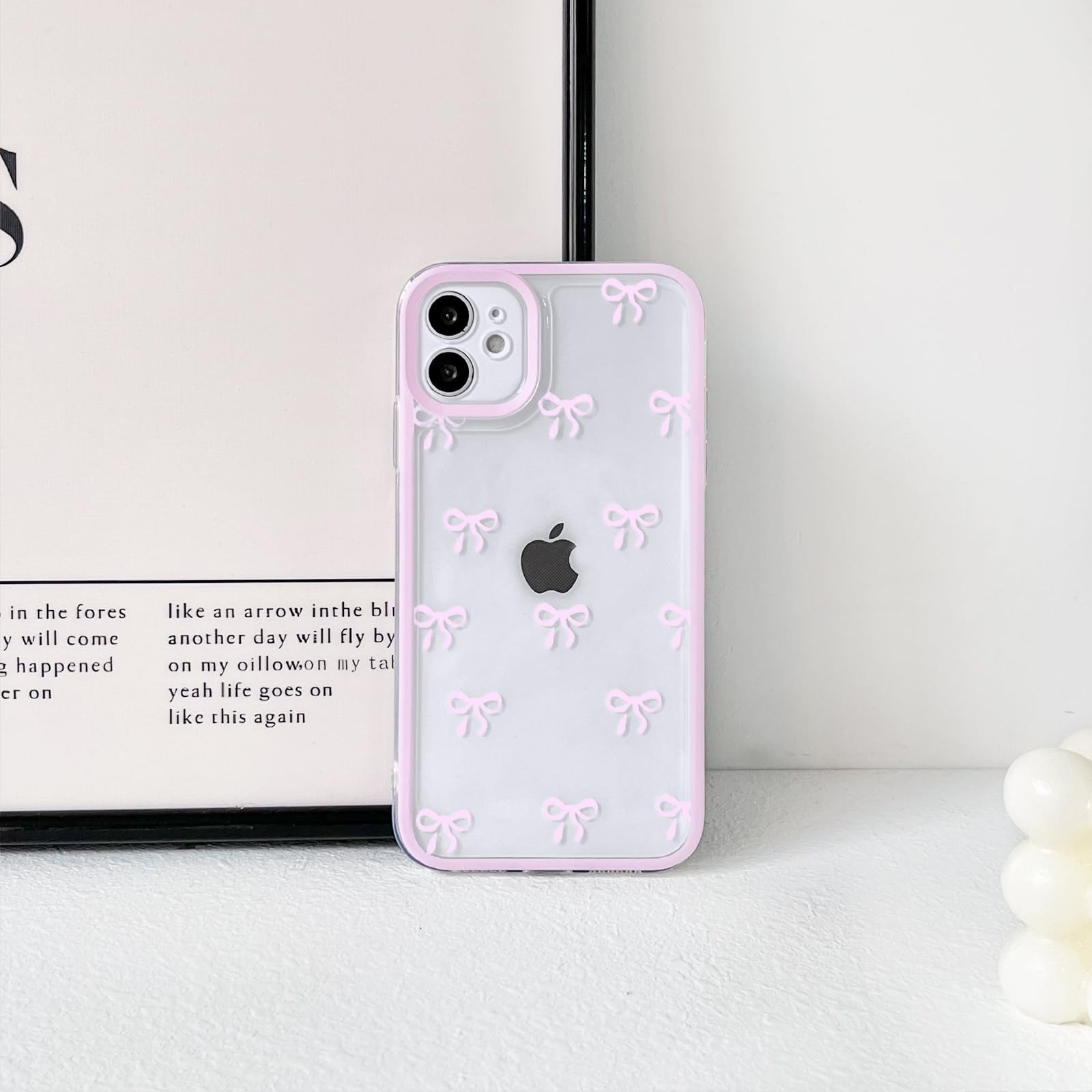 Custodia NITITOP Per IPhone 16 Pro Con Fiore Tulipano E Fiocco - Morbida Al Touch, Antigiallo E Protezione Fotocamera