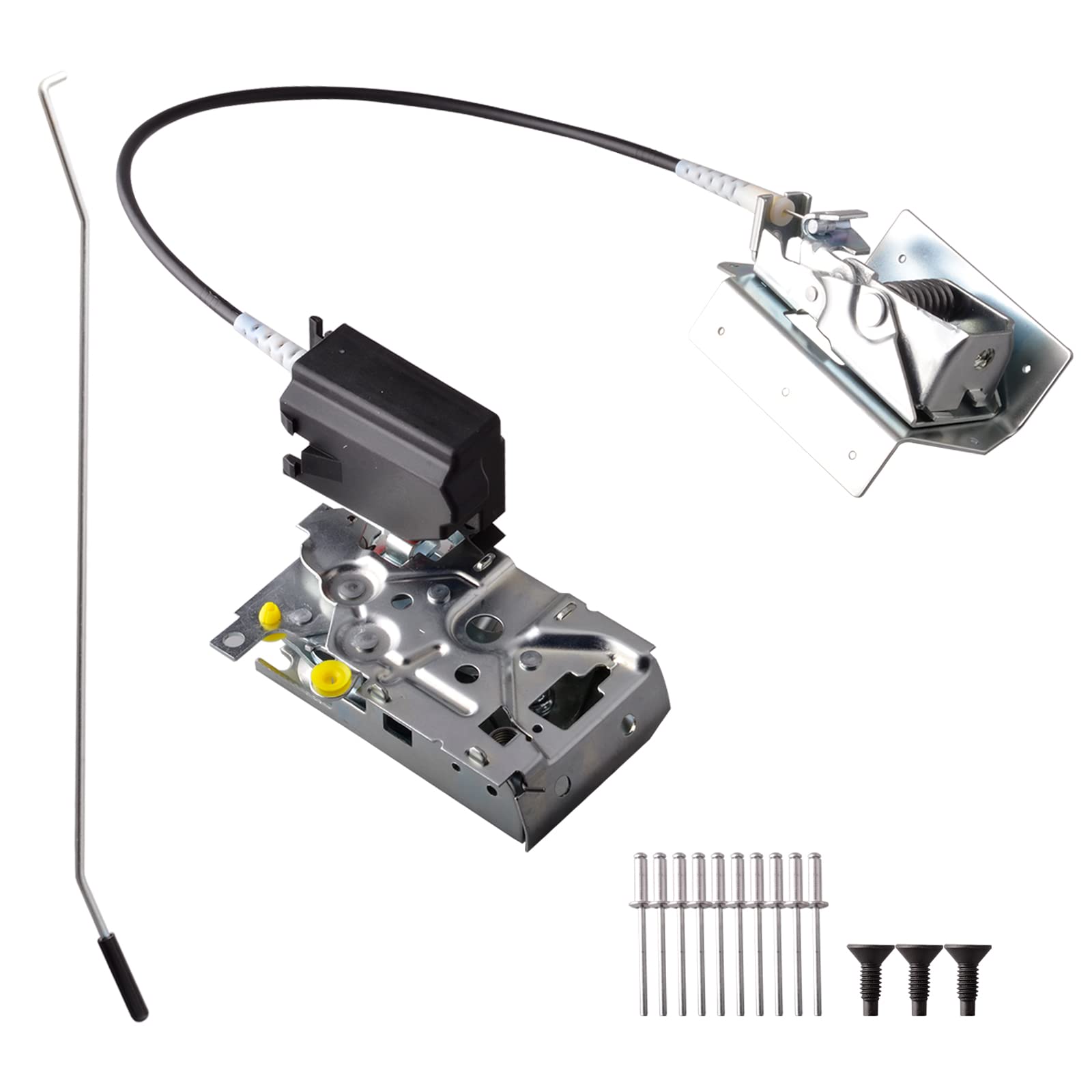 Driver Door Latch compatible for Ford F150 F250 1992-96 w/Door Handle Reinforcement Plate&amp;Installation Kit
