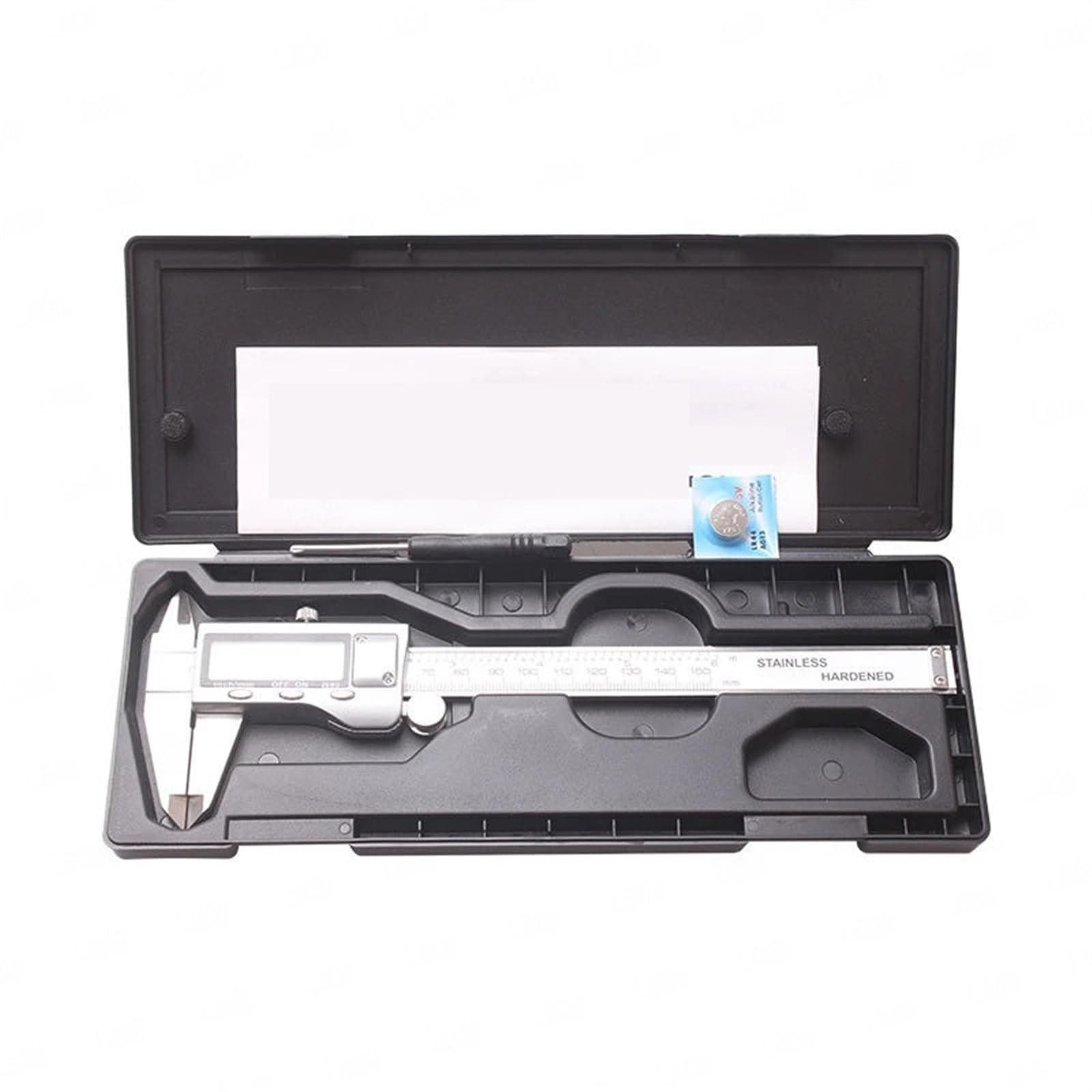 Pie de Rey Digital Calibrador de Cabeza métrica de Metal Vernier de Acero Inoxidable de 0 a 150 mm, Herramienta de medición de Escala de Alta precisión de Grado Industrial, 1 Unidad