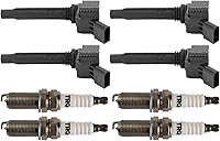 Vista 126 de Kit de Bobina de Encendido y Bujía de TRQ 8 Piezas Bujías de Iridio Compatibles con Toyota Tacoma 2005-2014 4Runner 2010 Tacoma 2015-2021