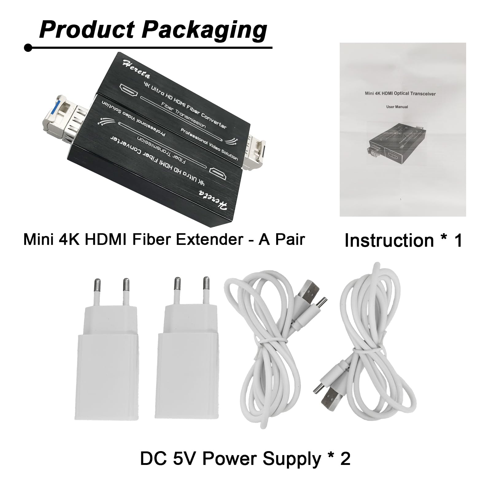 Extension de fibre HDMI 4K avec module SFP (port LC) Mini émetteur-récepteur à fibre optique monomode sur fibre optique monomode non compressé sans perte ni latence transmission de données