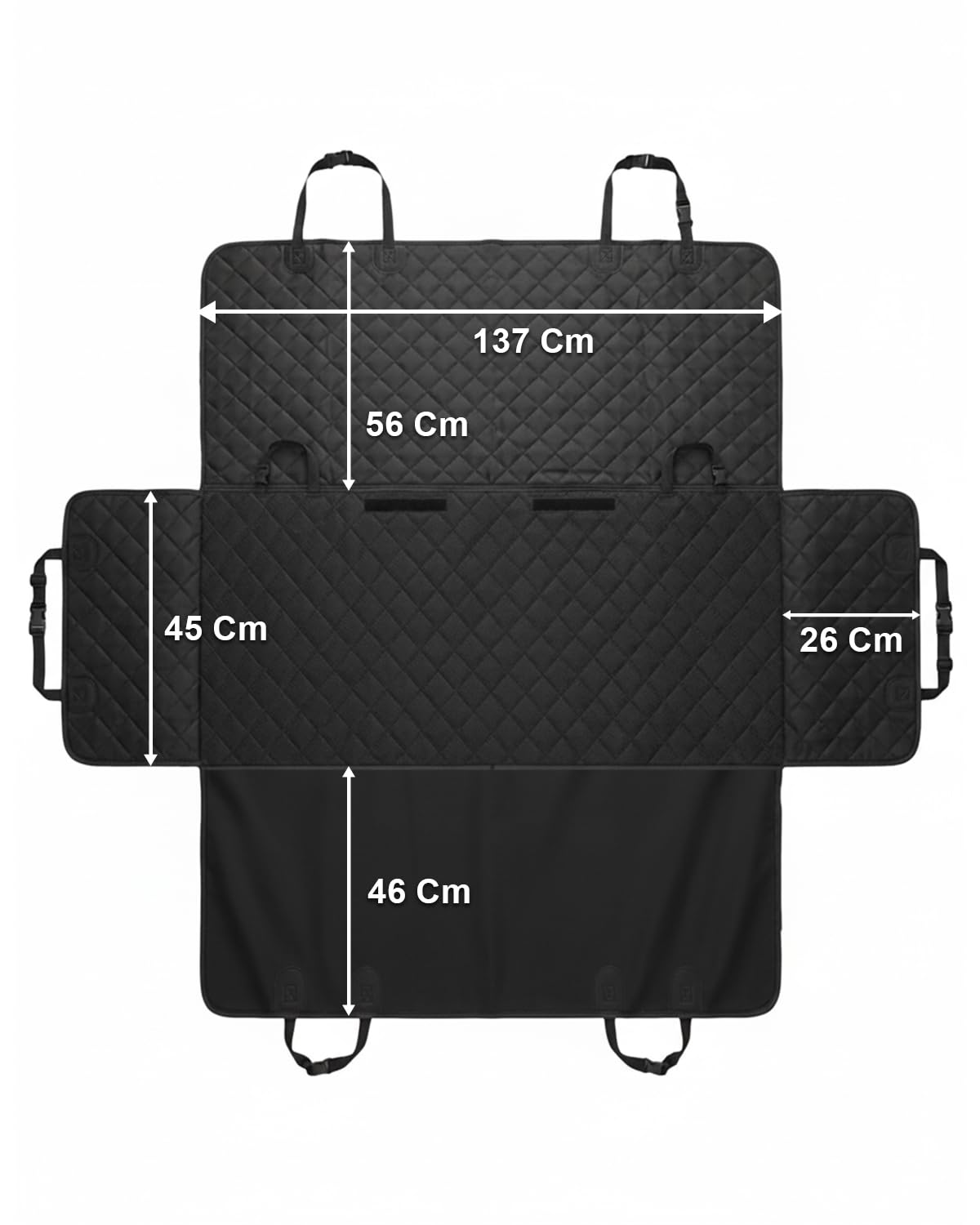 INDCAN IMPORT Upgraded Dog Car Seat Cover for Back Seat 600D Heavy Duty Waterproof & Scratchproof Pet Hammock, Non-Slip Back Seat Protector for Dogs, Universal Fit for Cars, SUVs & Trucks - image 2