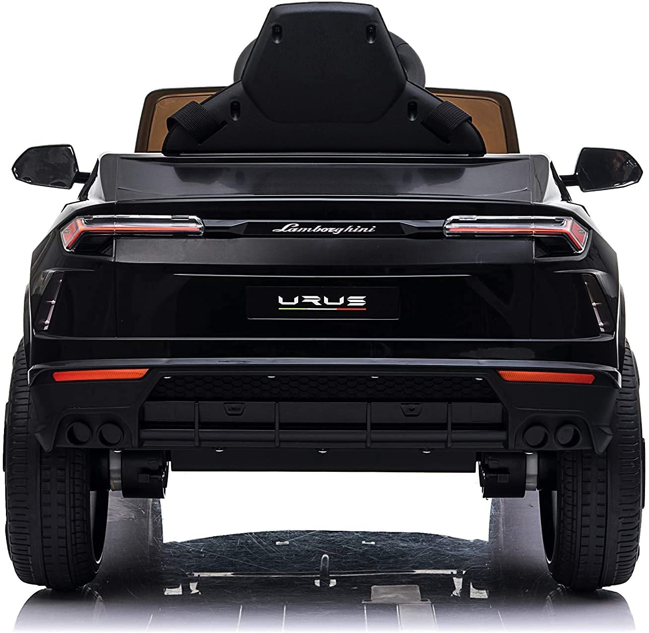 Macchina Elettrica per Bambini Lamborghini Urus 12v Full Optional con Sedile in Pelle e Tappetini Auto Elettrica per Bambini con Telecomando Nero