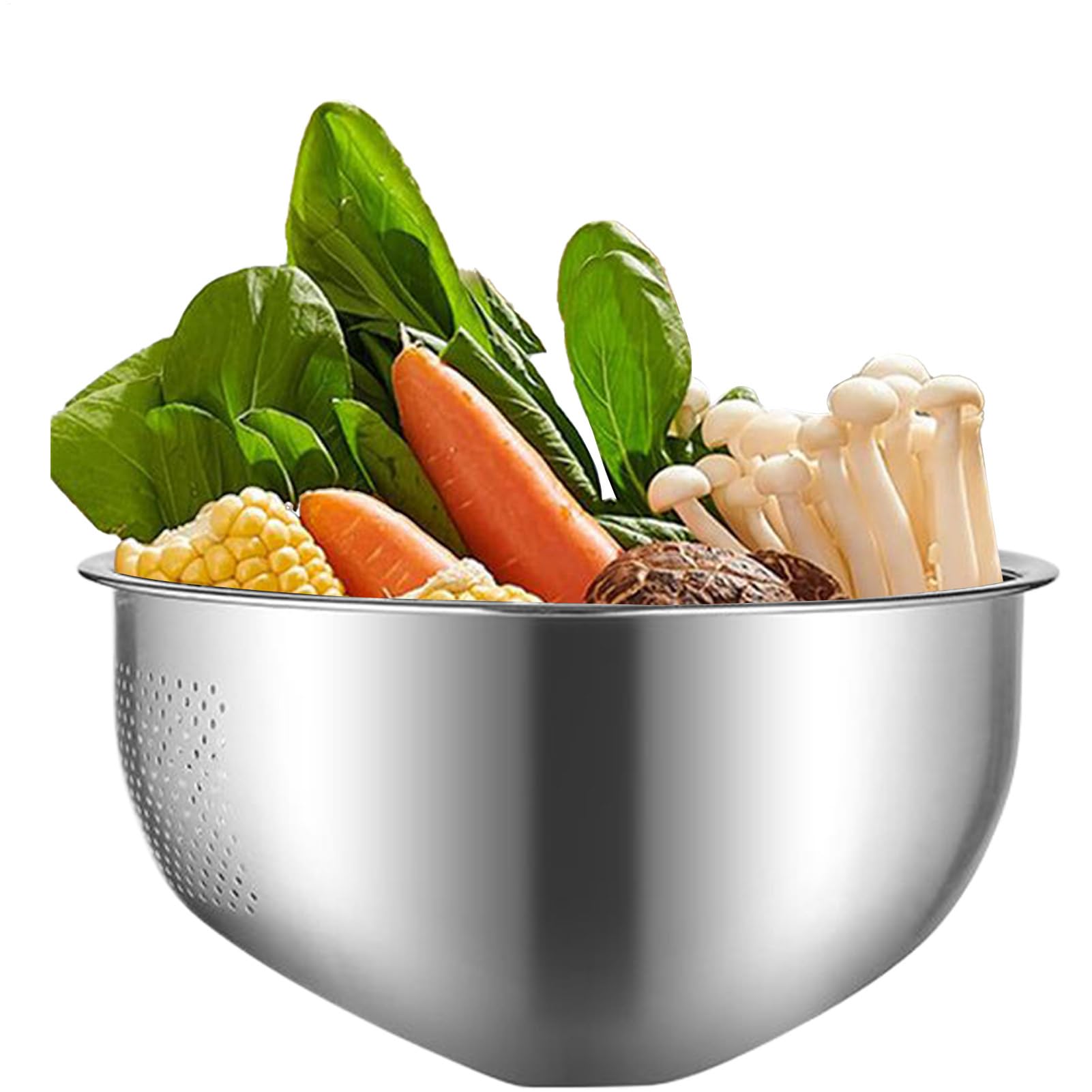 Bol passoire à riz durable en acier inoxydable brossé et ergonomique pour cuisine moderne