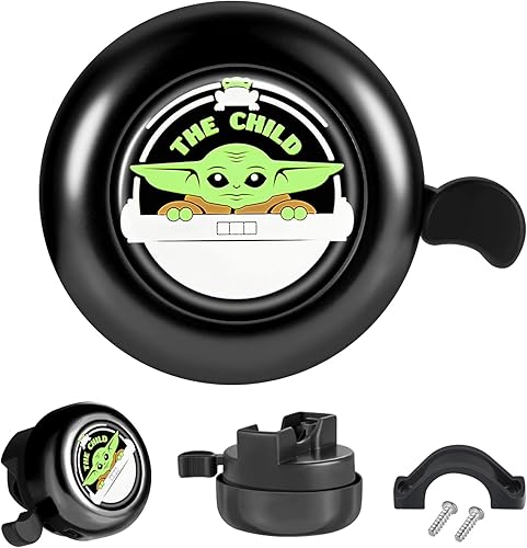 Akkya Timbre de bicicleta para niños y adultos, lindo kawaii de dibujos animados para bebé, manillar de ciclismo de rodilla, accesorios para