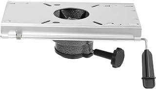 Boat Seat Pedestal Mount, Marine-Grade Aluminum Base with 2-7/8" Post, Fore & Aft Slide and Secure Locking Seat Mount for Fishing & Boating
