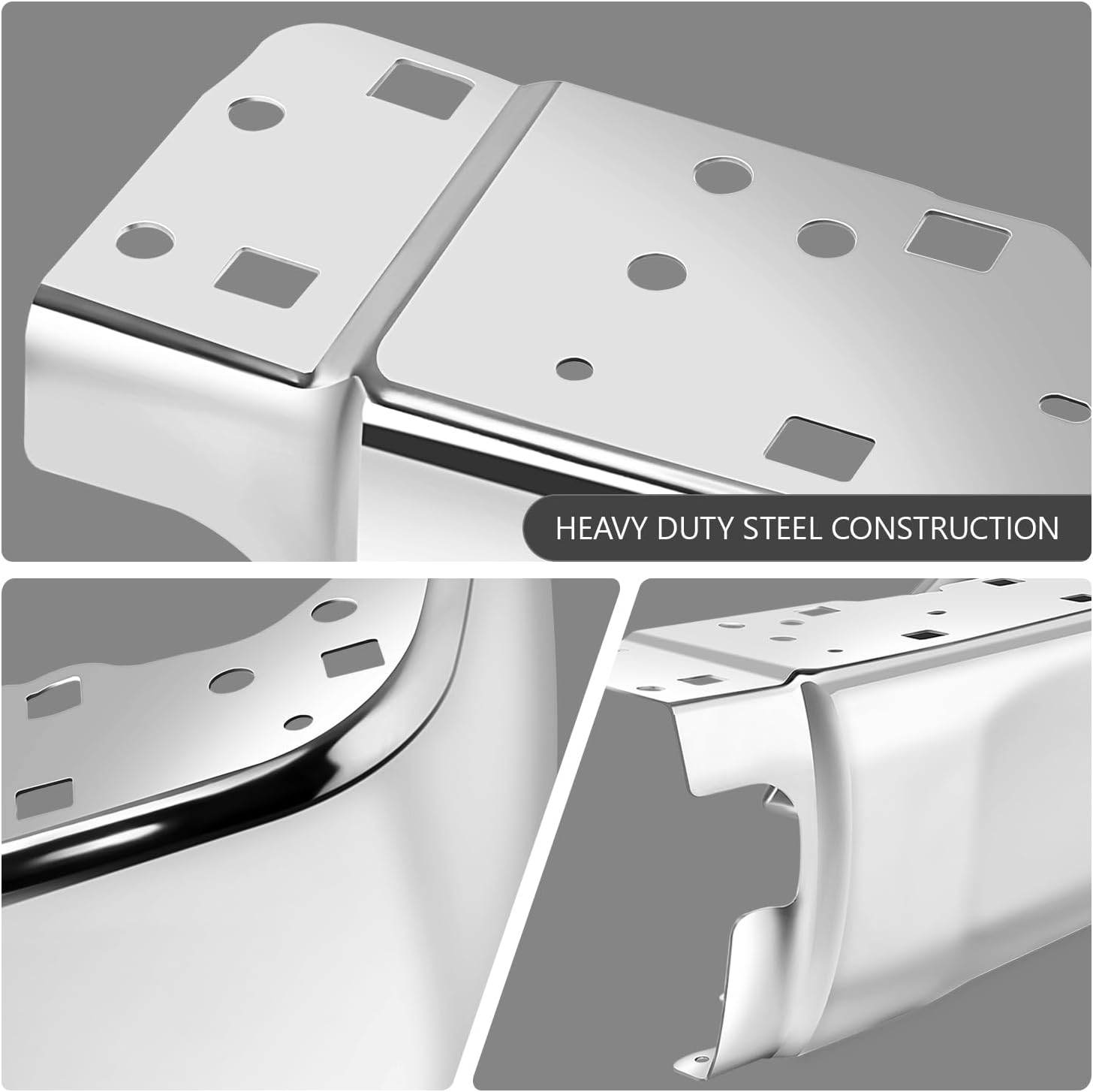 DNA MOTORING Right Rear Bumper End Cap (Right) Compatible With Tundra 2014-2021,Compatible with Parking Sensor Holes;Fits Models without Parking Sensor Holes,TO1105123,BUMP-R-TTUN14-C-01-CH-R