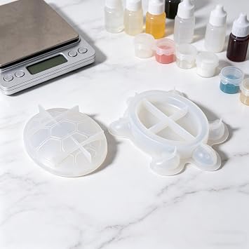 Cute Turtle Resin Mold for Jewelry Making and Resin Art Supplies, Oceanic Small Turtle Silicone Mold with Layered Three-Dimensional Shape, for Organizing Small Items in Office