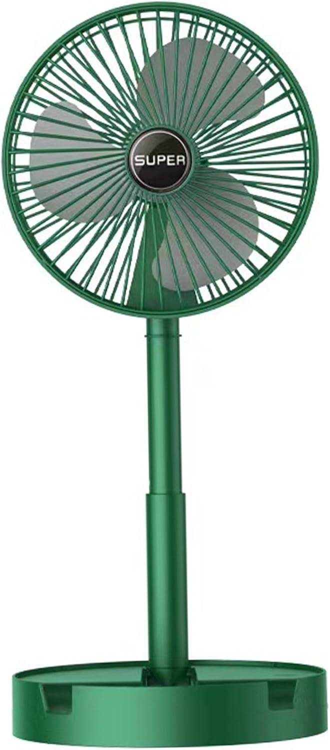Electric Fan Table Fan 3 Speeds Desk 180° Tilt Adjustable Desktop 14'' Tall Low Noise Stand up USB Charging Long Lasting Foldable Fans for Bedroom