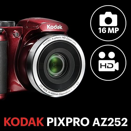 Miniatura 2 de KODAK – Cámara digital Point & Shoot, pantalla LCD de 3 pulgadas (7.62 cm) Rojo -,Blanco