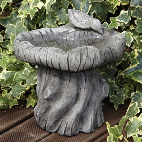 Statues & Sculptures Online Garden Bird Bath Feeder - Woodlands Stone Birdbath