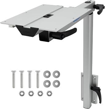 RecPro Lagun RV Table System | 30" x 40" | Right Hand | Silver