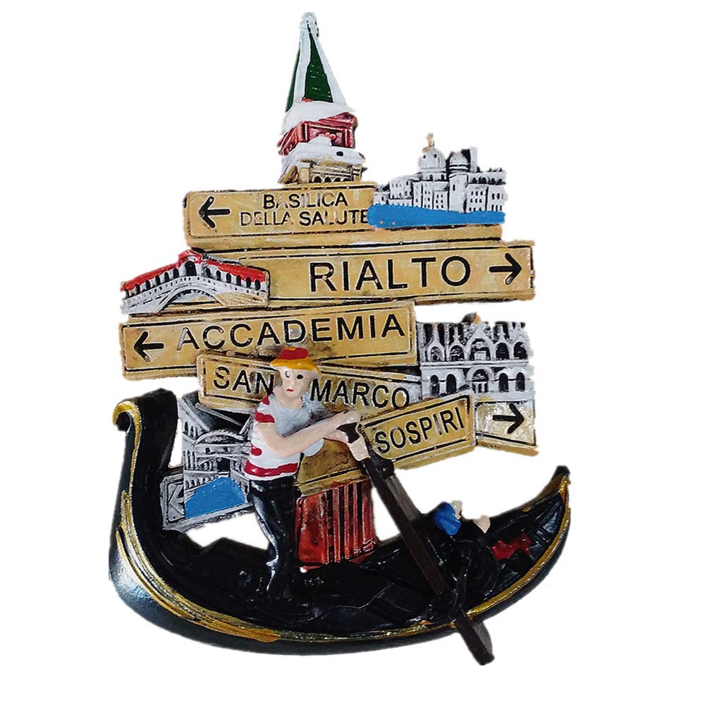 Magnete Frigorifero 3D Venezia - Souvenir Viaggio Italia, Adesivo Magnetico In Resina, Decorazione Casa, 9x6,5 Cm - 2