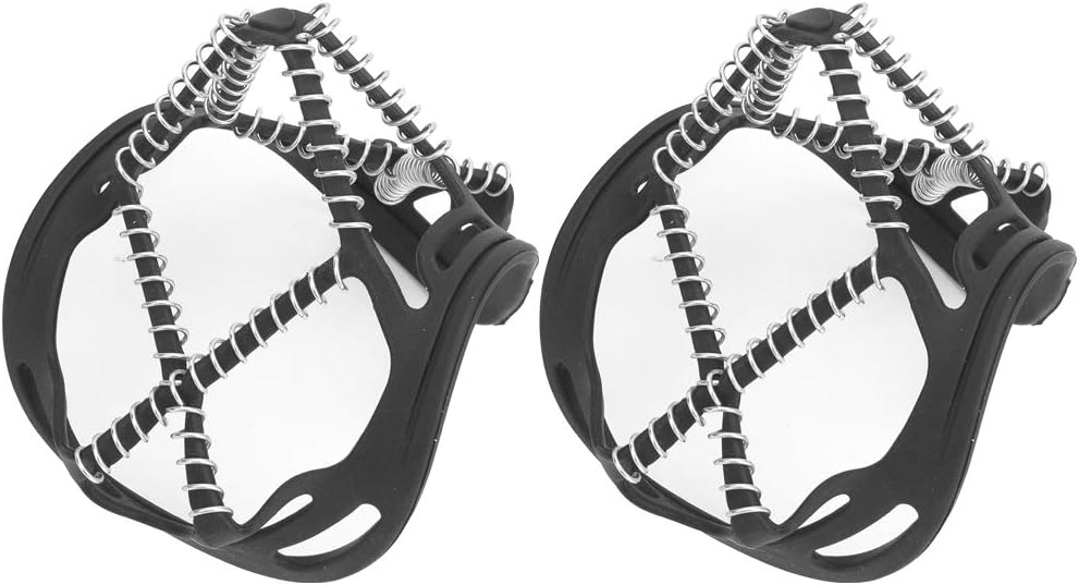 Alomejor Ice Gripper shoes Outdoor Sport Crampons Snow Walk Ice Grippers Anti-Skid Spring Shoe Covers for Camping Hiking