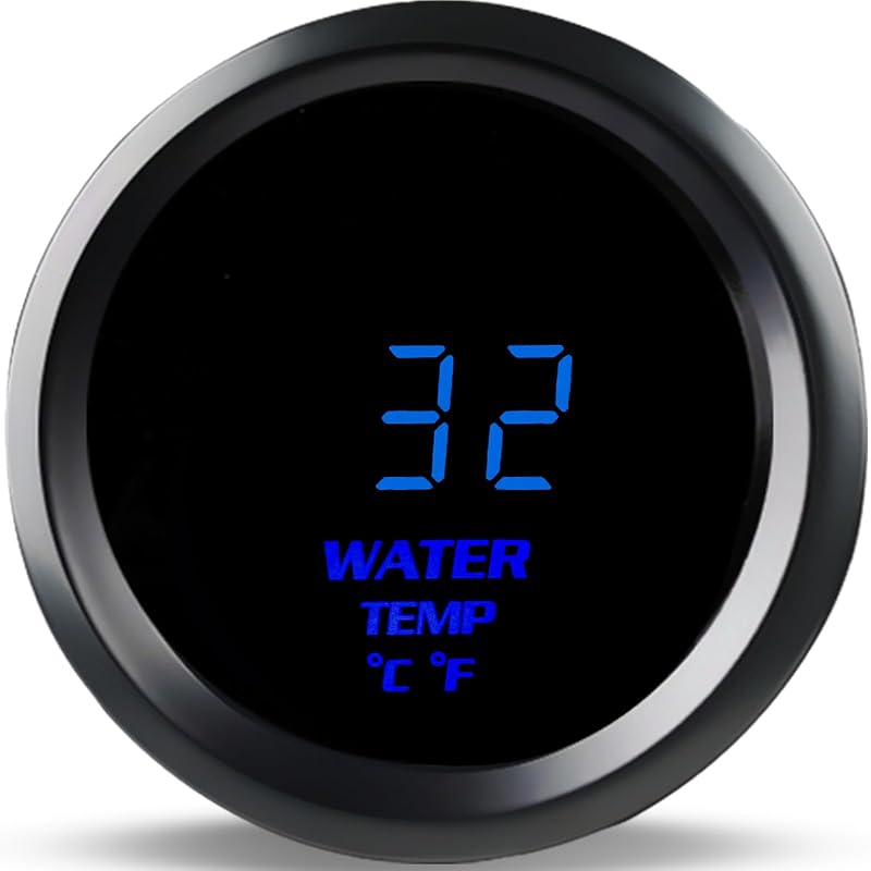 Manômetro digital de temperatura da água WATERWICH 52 mm com display LED – Fahrenheit e Celsius