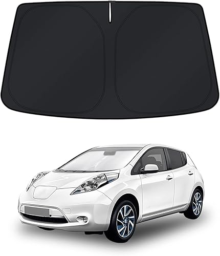 KUST Parasol para parabrisas para Nissan Leaf 2011-2017, plegable, bloquea los rayos UV y mantiene tu automóvil más fresco
