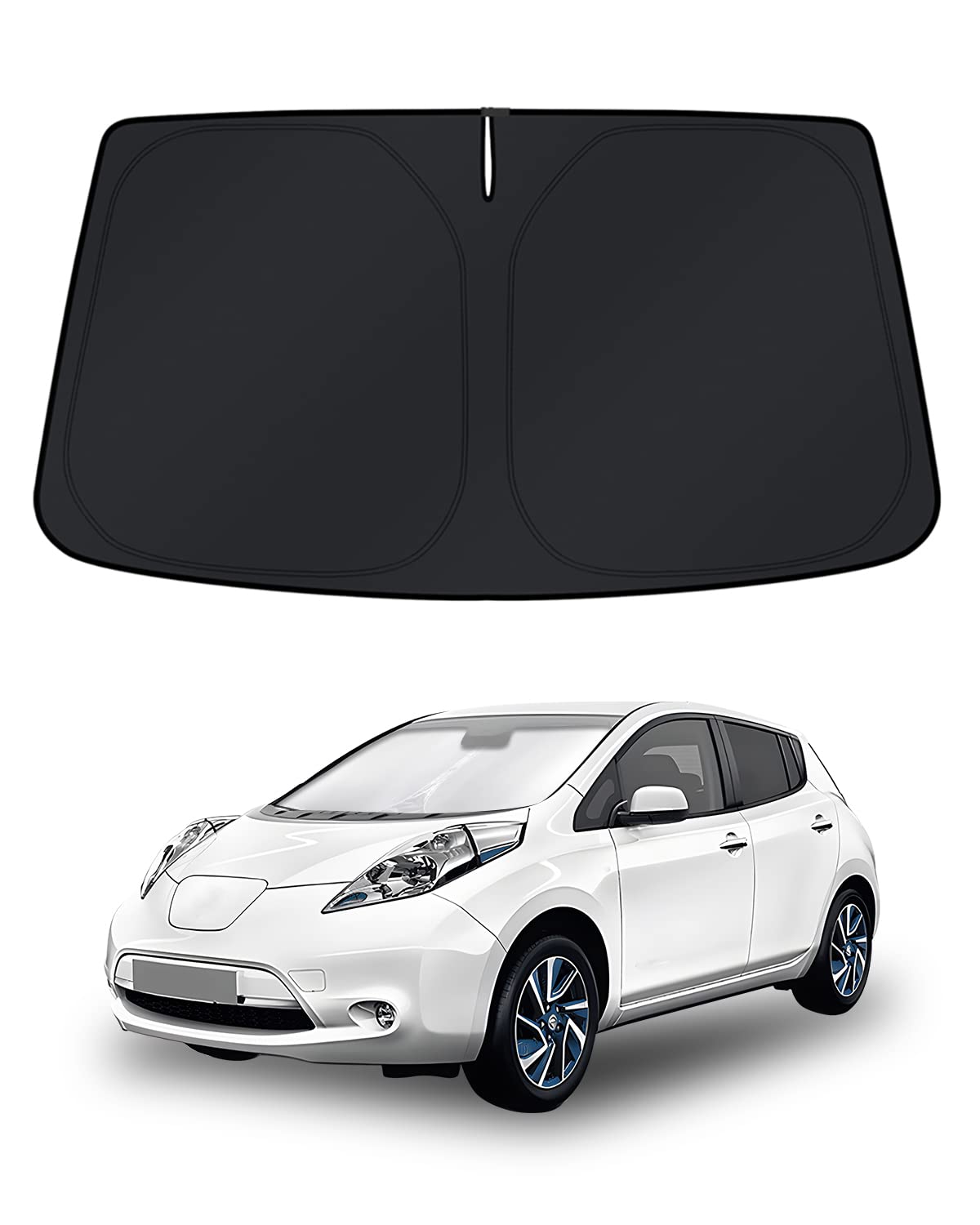 KUST Windshield Sun Shade for Nissan Leaf 2011-2017 Window Accessories Shade Sun Cover Foldable Block UV Rays Keep Car Cooler