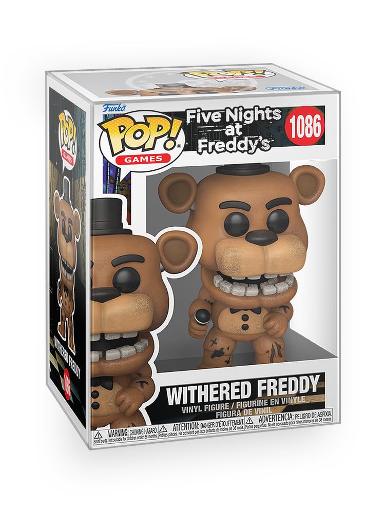Funko Pop! FNAF: Five Nights at Freddy's - Withered Freddy Vinyl Figure Collectibles Bundled with Box Protector