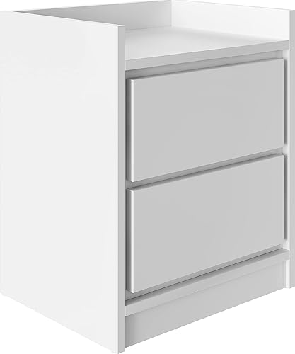 Miniatura 9 de Boyd Sleep Adagio - Mesita de noche moderna con puerta batiente, mesa auxiliar para dormitorio con compartimento de almacenamiento y estante, color