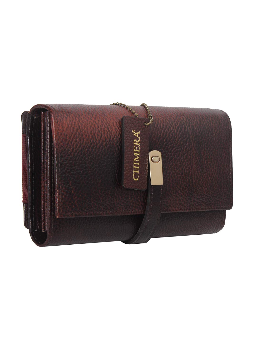 Genuine Leather Wallet with Mobile Case & Magnetic Closure for Women (Brown)-image-44