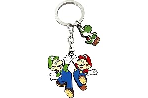 STKTFKK Cartoon Keychain Classic Anime Keychain Women and Men: Super Mario Keychain Collection