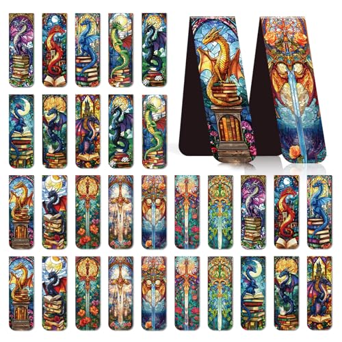 Dragon Sword �u�b�N�}�[�N �}�O�l�b�g�M�t�g - Wxiben 30�� �X�e���h�O���X �E�B���h�E �h���S�� ������ �}�O�l�b�g �t�@���^�X�e�B�b�N�u�b�N�}�[�N �y�[�W�}�[�J�[ �N���b�v ���� �j�� �w�� ���t �Ǐ�