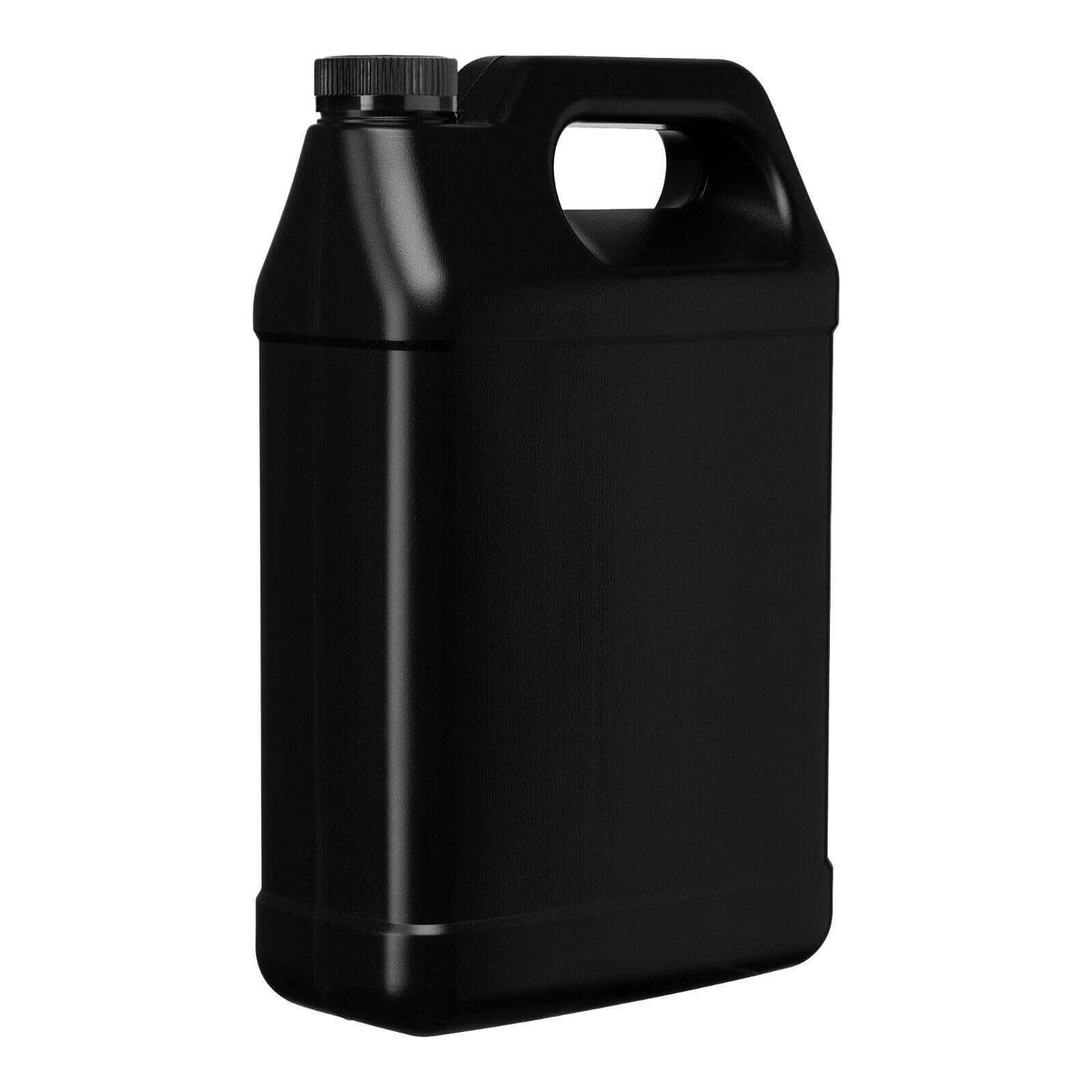 Black 1 Gallon Empty Plastic (HDPE) F-Style Jug | 38/400 Neck with Child Resistent Cap (128oz)