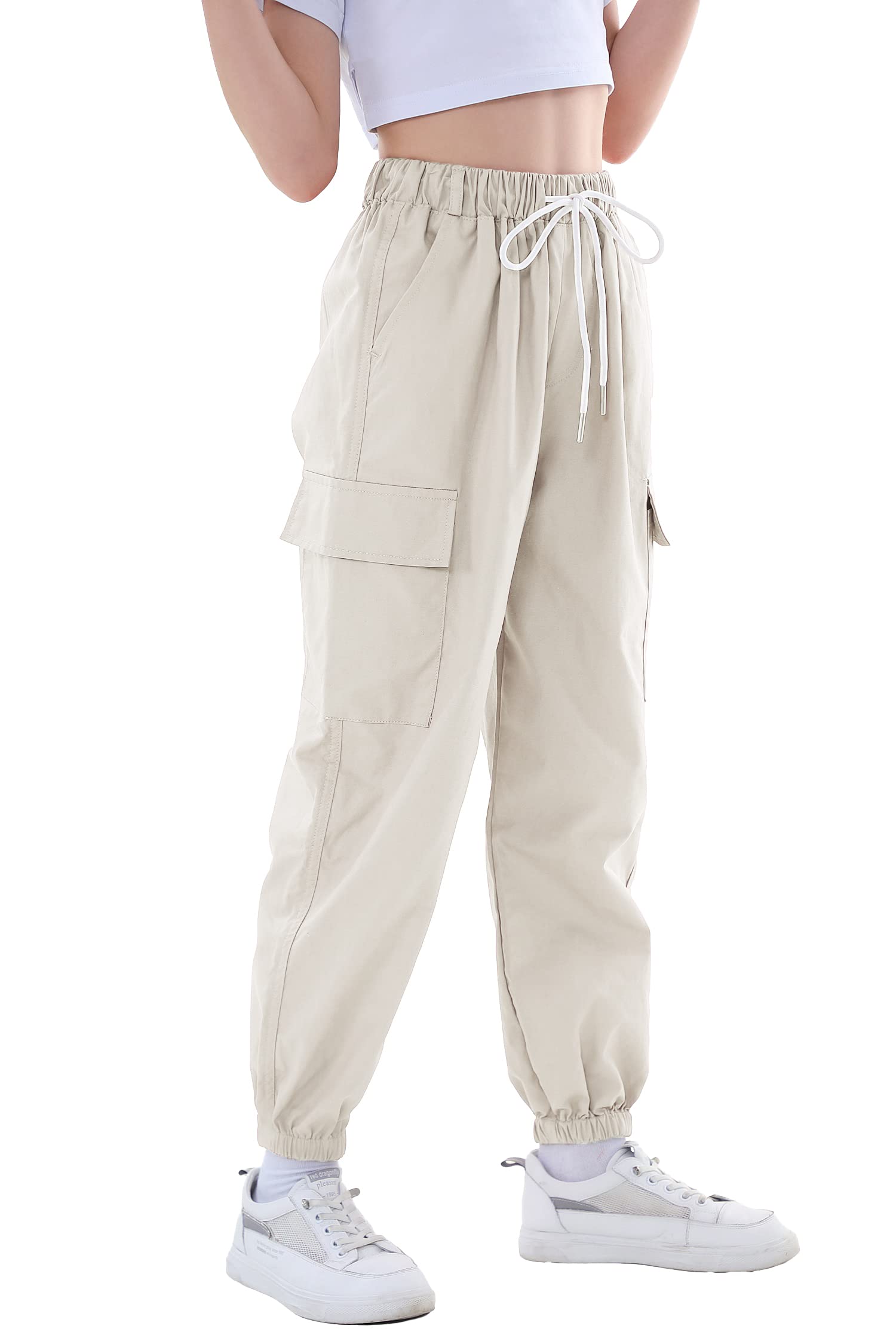 Rolanko Pantalones Cargo Elásticos para Niños Jogger Streetwear Danza
