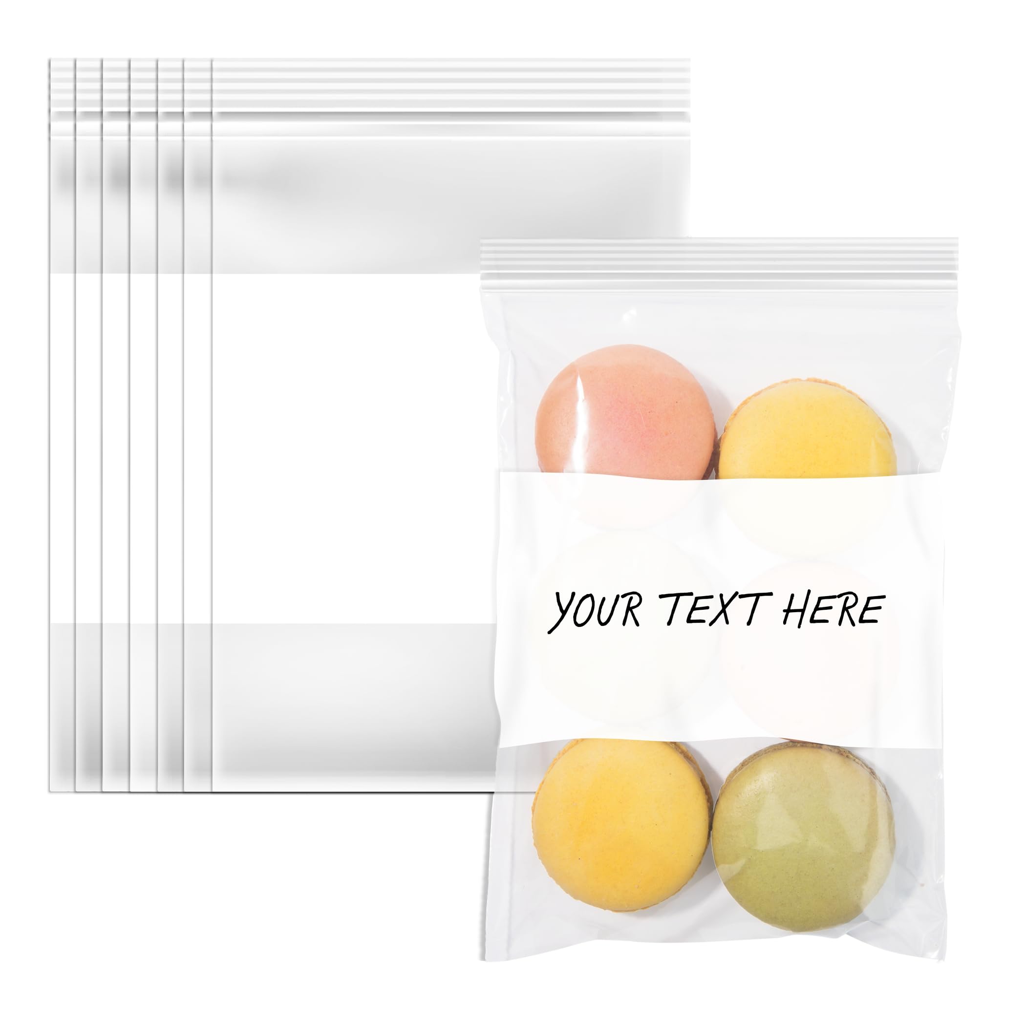 Spartan Industrial - 8" X 10" Clear Plastic Zipper Bags With Writable White Block (1000 Count) 2 Mil Resealable Poly Bags for Storing Office Supplies, Hardware, Crafts