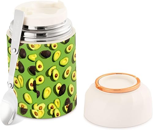 MCHIVER Avocado Food Jar with Spoon Stainless Steel Vacuum Insulated Food Container 17 oz Food Thermos for Lunch disponible en Yaxa Colombia
