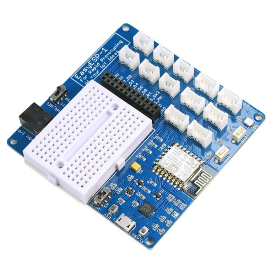 Image of Robocraze ELECROW EasyESP-1: Rapid Prototyping WiFi ESP8266 Experimenter Board - Easy Programming, GPIO Access, Breadboard