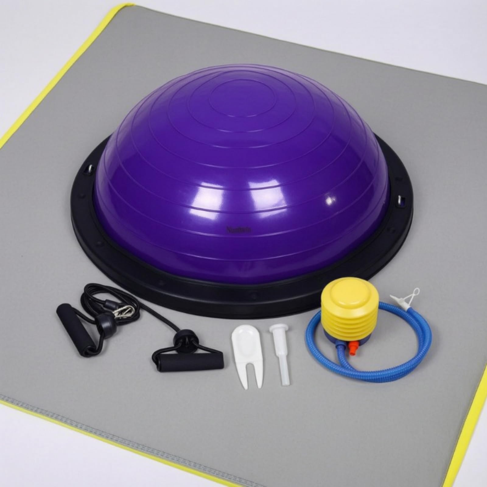 Baoblaze Ball Mezza Sfera Palla Attrezzo Stazione Fitness con Cupola Resistente E Struttura Antiscivolo Elastici Rimovibili per Potenziare Arti Superiori