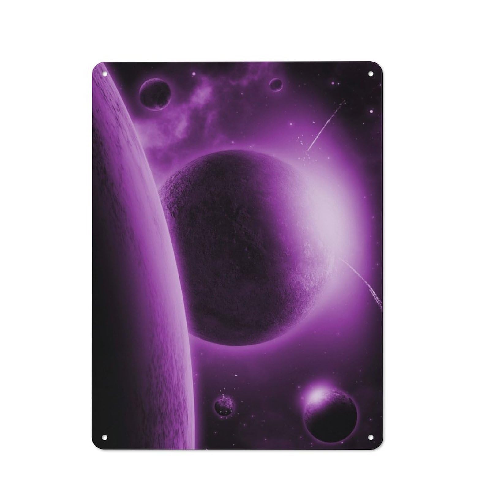 Junmoney Fictional Planets Metal Plaque 40X30cm With For Workshop Wall, Retro Decor, A New Home Gift For Collectors Of Metal Signs