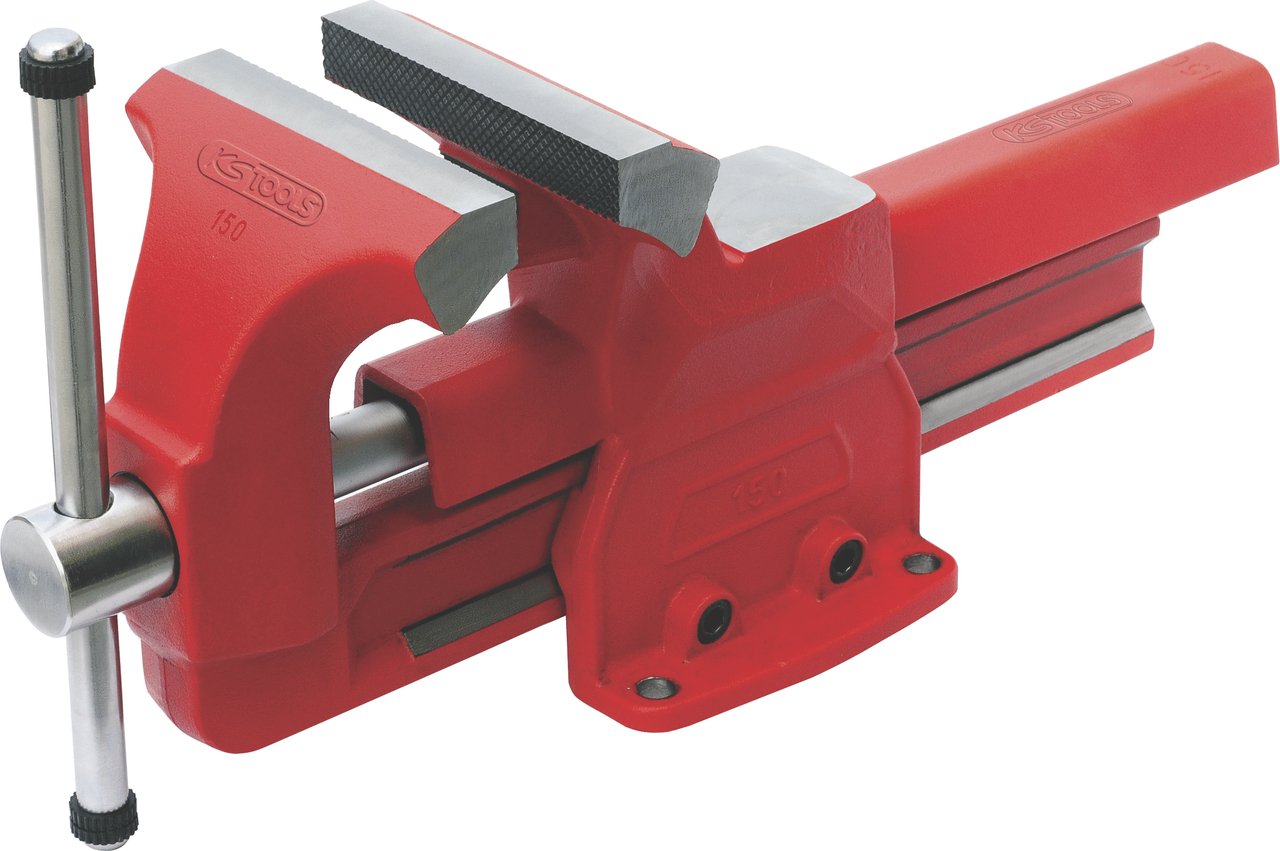 KS Tools 914.0026 Tornillo de banco paralelo sin plato giratorio, 100 mm