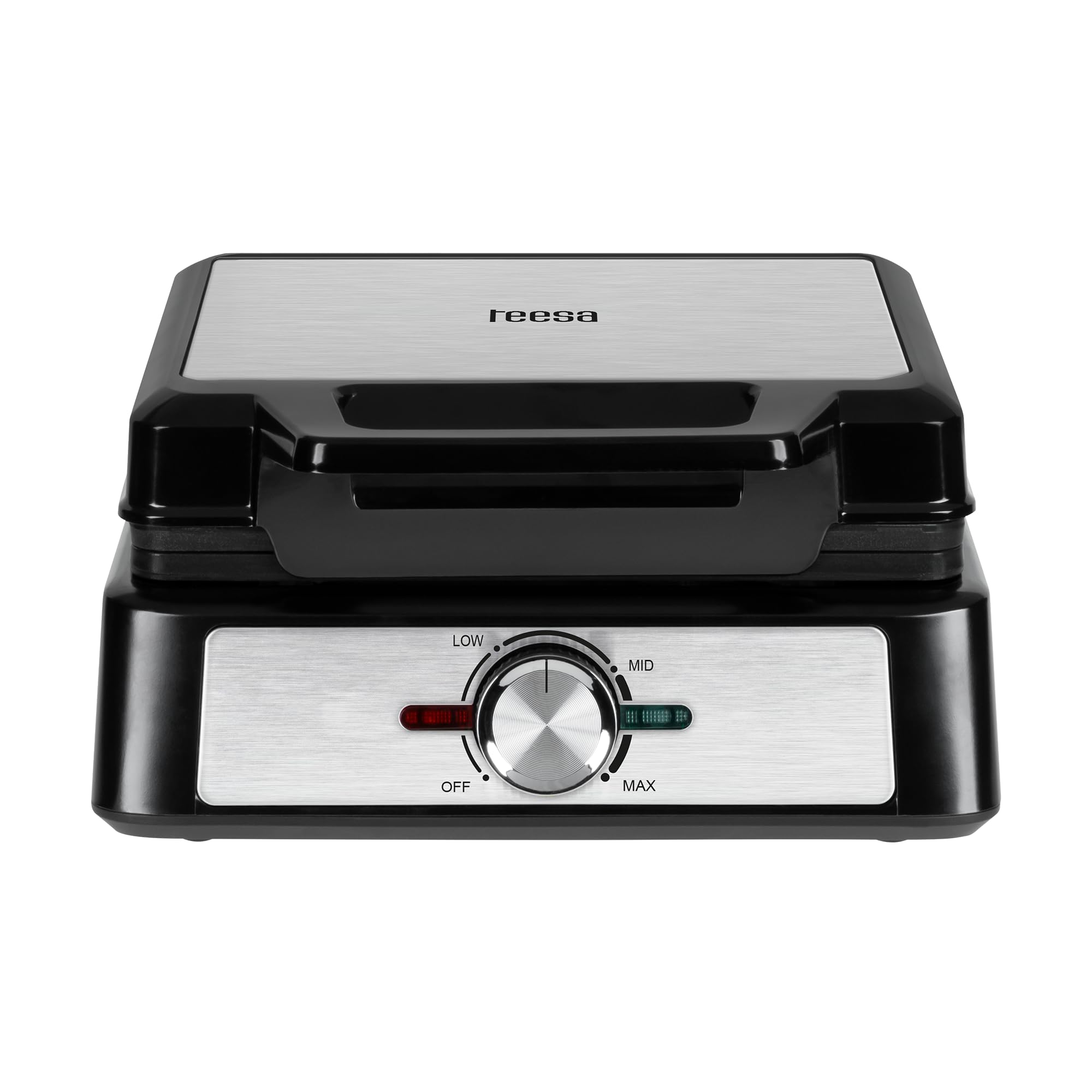 Gofrera 2 gofres 1600 W acero inoxidable regulación de potencia Teesa