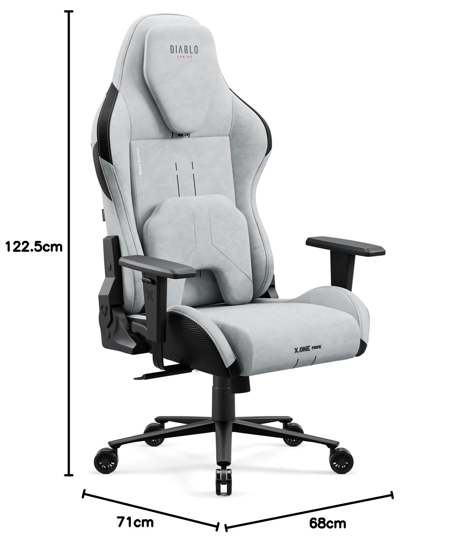 Diablo Gaming Chair Fabric X.One Prime - Robust Metal Base & Cooling Seat - Dettaglio